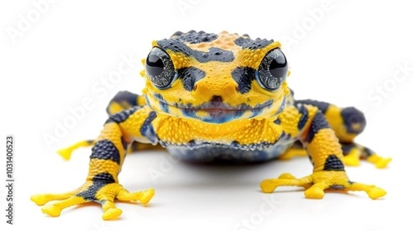 Obraz A Water Animal on White Background Image - a charming and engaging visual. The water animal on a pristine white background creates an appealing and interesting scene.