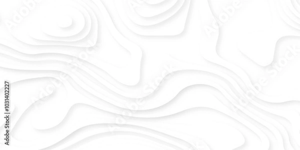 Fototapeta Abstract white papercut background 3d realistic design use for ads banner and advertising print design vector. Abstract wavy line 3d paper cut white background.