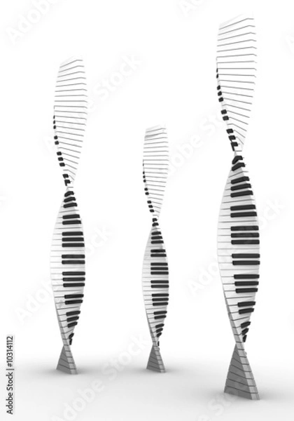 Obraz Twisted pianos