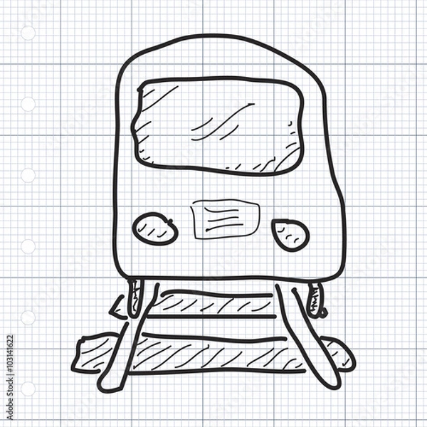 Fototapeta Simple doodle of a train