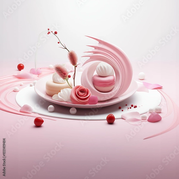 Obraz Valentine day table decoration 