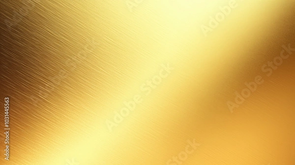 Obraz Glossy Gold Gradient Color Swatch Featuring a Smooth Transition from Rich Deep Gold to Bright Reflective Gold on a Plain White Background
