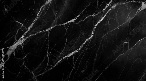 Obraz Natural black marble texture background