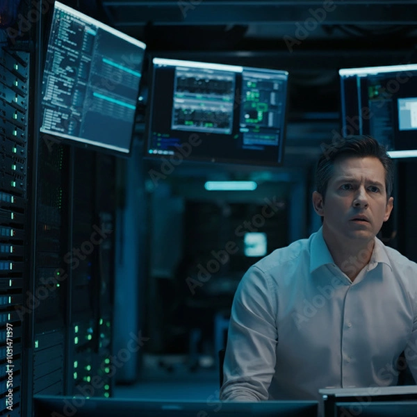 Fototapeta システム監視に集中するITエンジニア