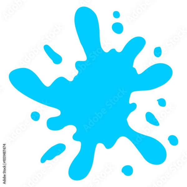Obraz blue ink splashes