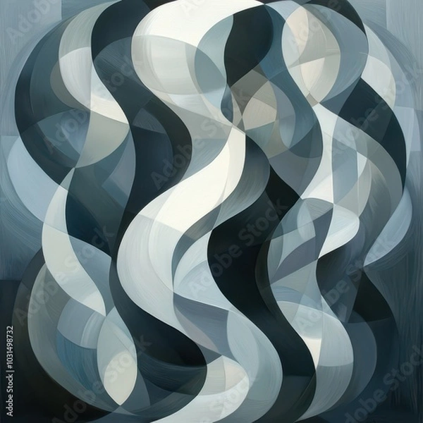 Fototapeta Abstract Blue and White