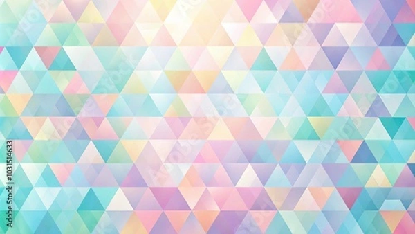 Obraz Pastel geometric abstract background with soft triangular shape pattern