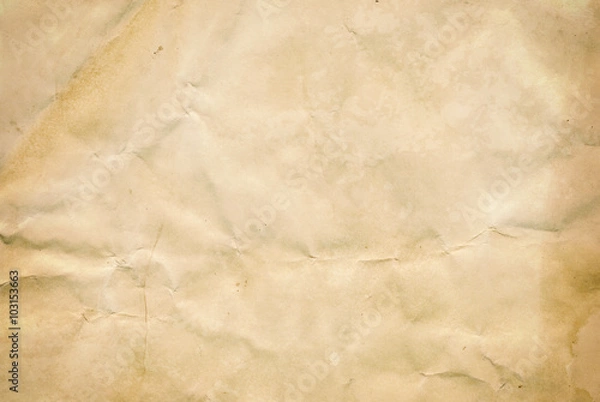 Fototapeta Old crumpled paper texture.