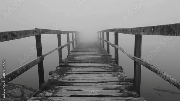 Obraz Misty Dock in Still Waters