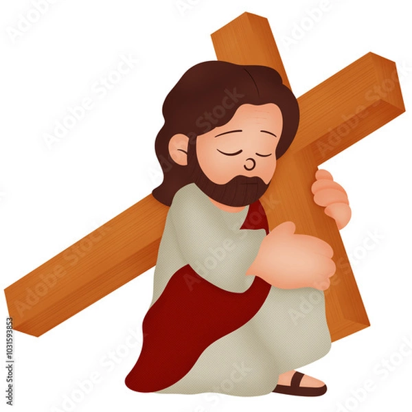 Obraz Jesus is carrying a cross 