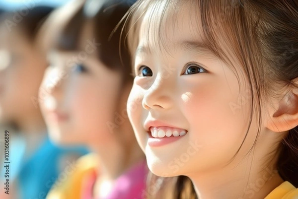 Obraz 日本の小学校で学ぶベトナム人の子供