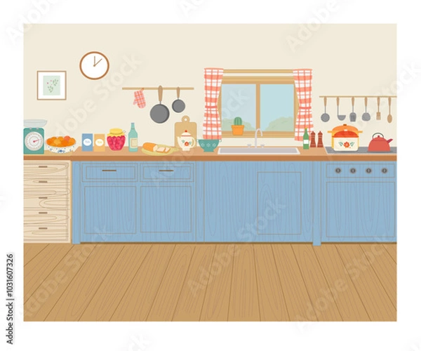 Fototapeta クッキング　明るいキッチン