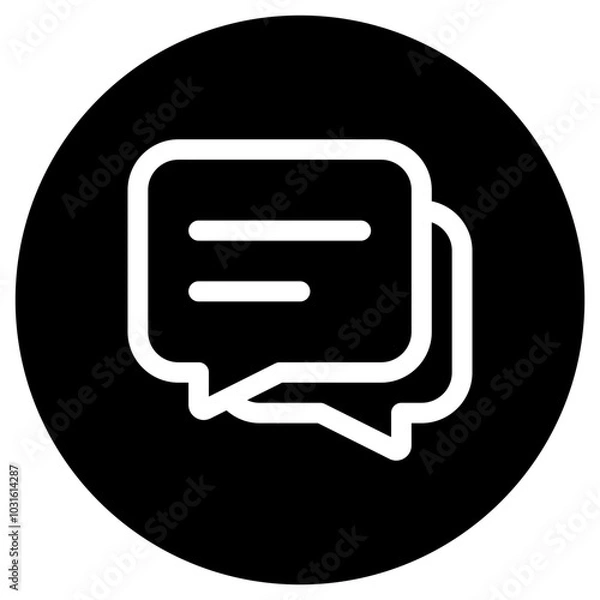 Fototapeta Vector messages, conversation, group chat icon. Black, white background. Perfect for app and web interfaces, infographics, presentations, marketing, etc.