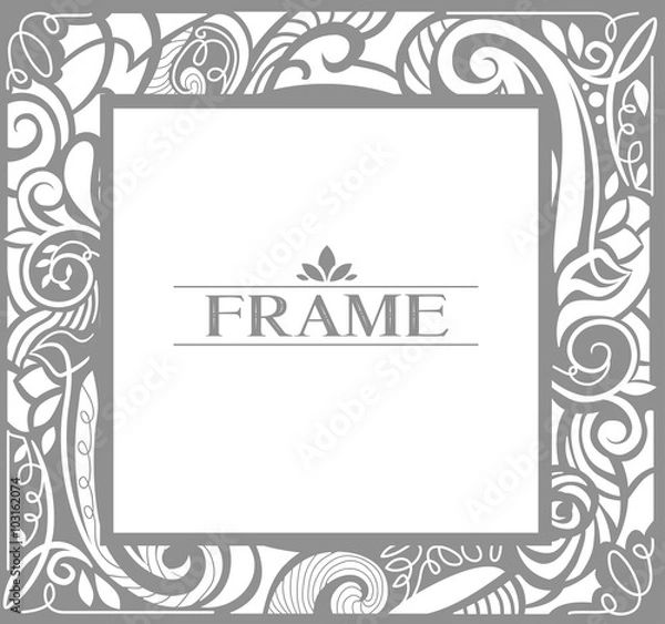 Obraz Vintage Faded Swirl Frame Square