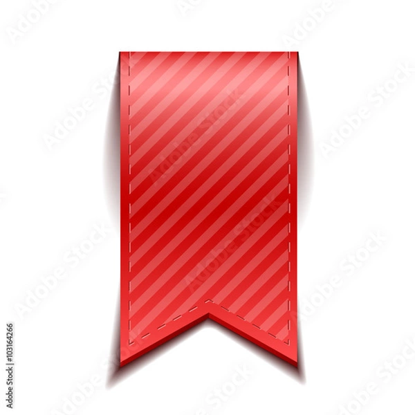 Obraz Red bookmarks isolated on white background