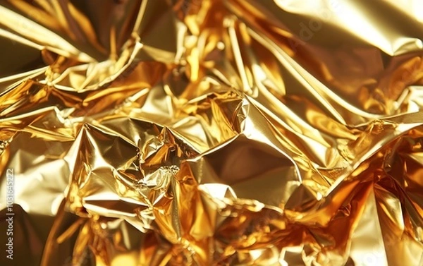 Fototapeta Metallic golden and bronze paper texture with gradient effect, resembling metal foil or wall paint, Golden background. Gold texture. Beautiful luxury gold background. Shiny golden texture