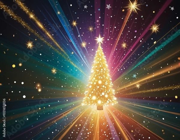 Fototapeta Glowing Patterns: A Festive and Radiant Celebration of Art and Nature