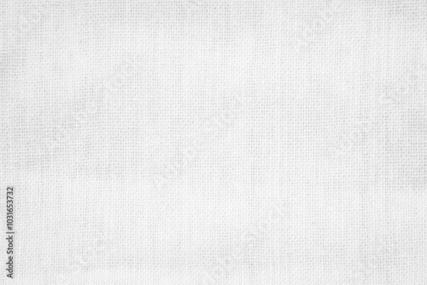 Fototapeta White textures of canvas, fabric, and paper showcasing a seamless design in natural shades of gray, ideal for a vintage backdrop or textile pattern.