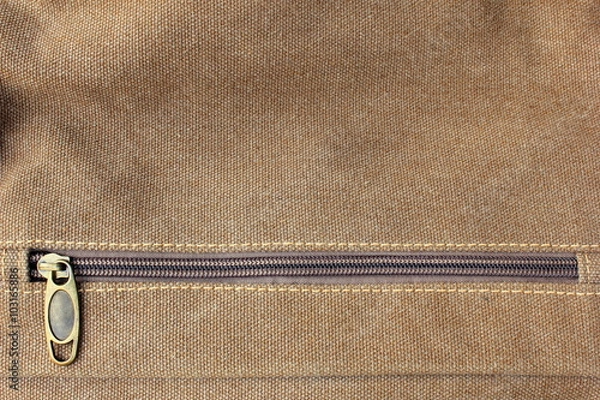 Obraz brown haversack zipper