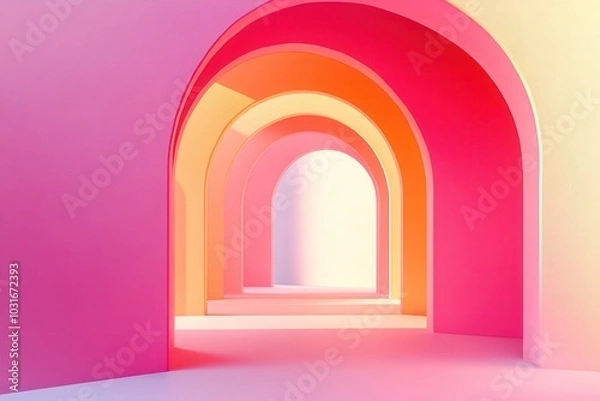 Fototapeta Minimalist Curves and Geometric Shapes, a serene composition featuring soft fluid forms, emphasizing simplicity and harmony in design.