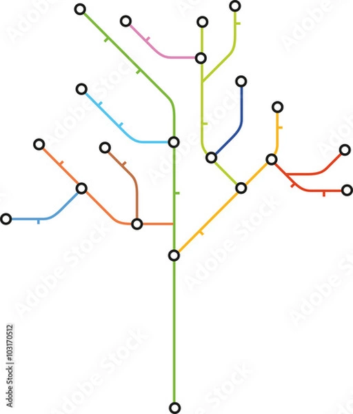 Fototapeta Fahrplan Baum