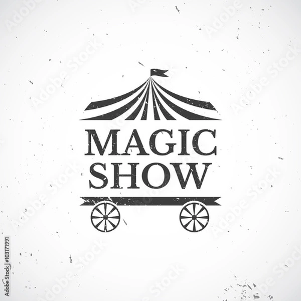 Obraz Circus vintage badge, vector illustration