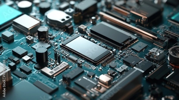 Fototapeta Mobile Device Hardware: Explore the unique hardware components found in mobile devices, including smartphones and tablets.