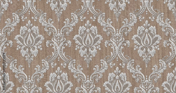 Fototapeta Thai pattern seamless colorful Wall with natural marble texture pattern for background.
