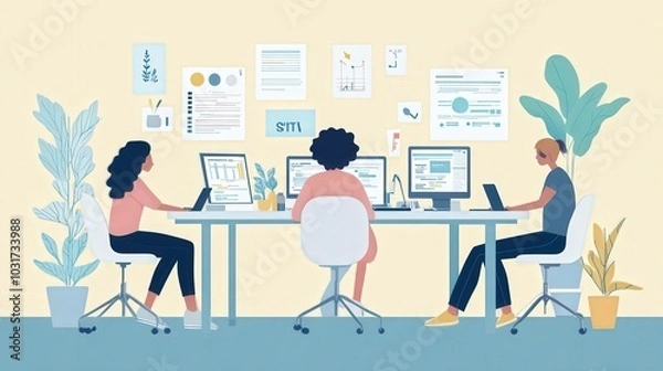 Fototapeta Software for Remote Teams: Explore tools and software solutions that enhance collaboration for remote teams