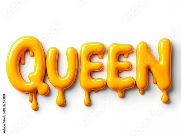 Fototapeta A text effect with liquit cheese font