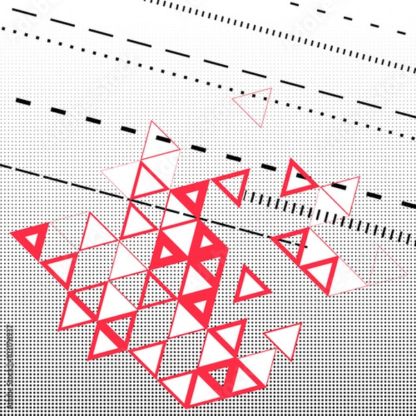 Fototapeta Abstract, geometric background with triangles