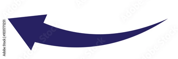 Fototapeta Black arrow icon isolated on white background.