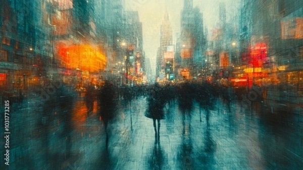 Fototapeta Abstract Urban Bustle