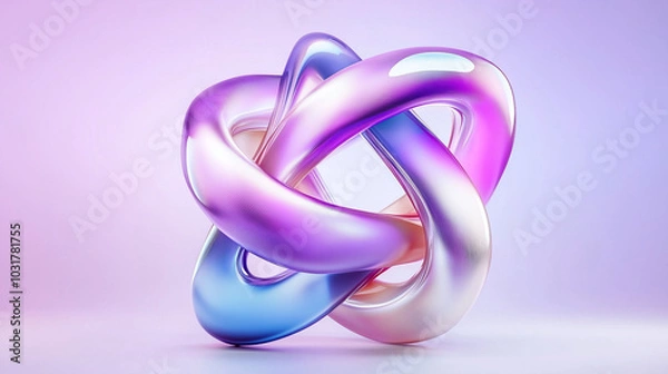 Obraz Violet Twists, Pastel Swirls