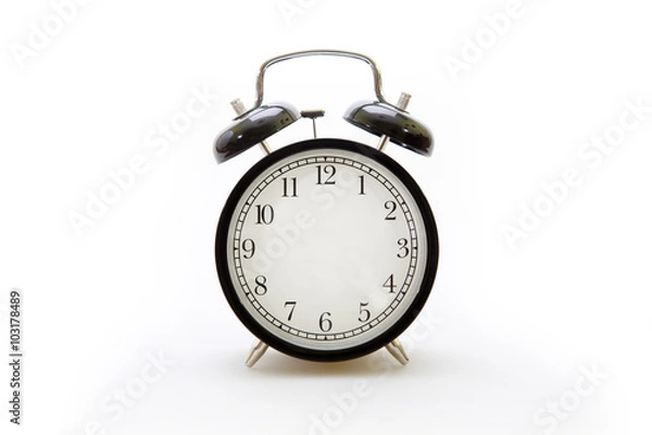 Obraz Alarm clock in retro style on the white background