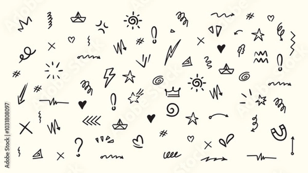 Fototapeta Doodle elements collection 