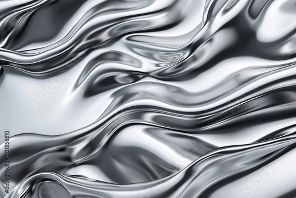 Fototapeta Beautiful texture liquid soft metal, design natural abstract background