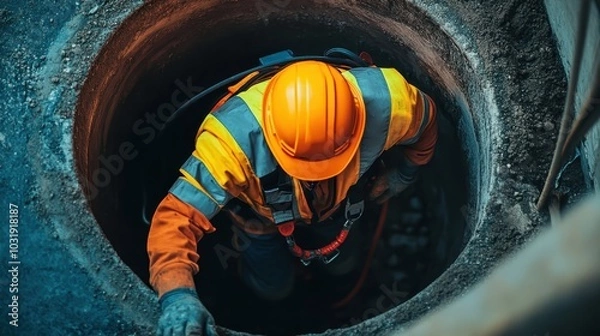 Fototapeta confined space work