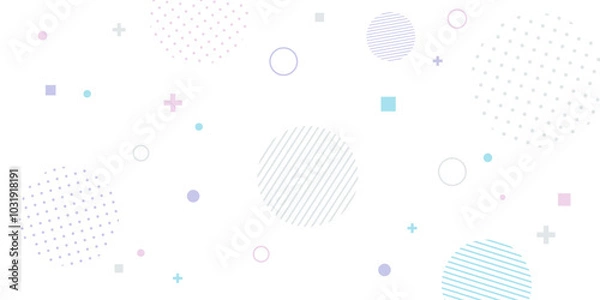 Obraz シンプルでかわいい幾何学模様の背景