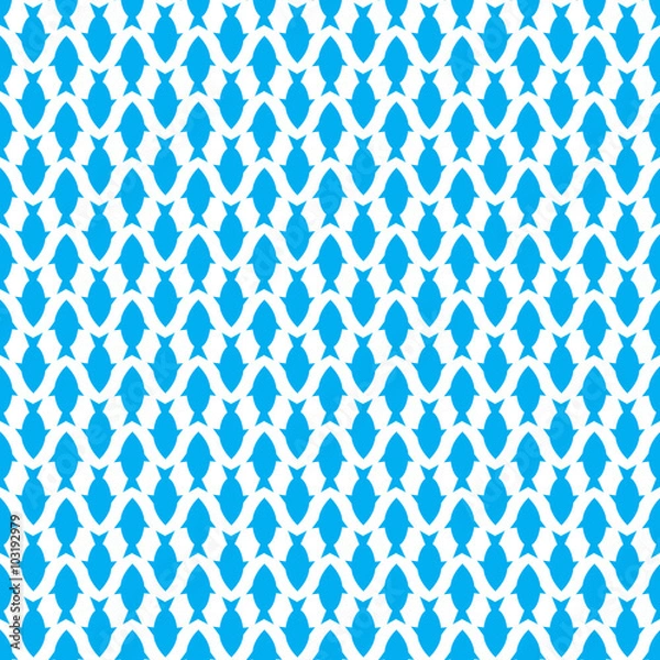 Fototapeta seamless pattern with fish