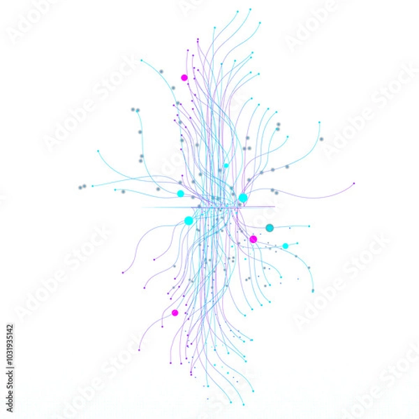 Obraz Abstract futuristic digital technology png