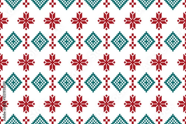 Obraz christmas ,Tribal fabric patterns, beautiful ethnic patterns for textiles, carpets, wallpaper, clothing, sarongs, scarves, batik, embroidery, for the printing and advertising industries. geometric