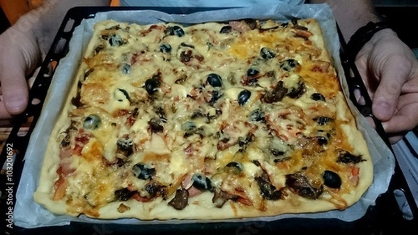 Fototapeta Домашняя пицца