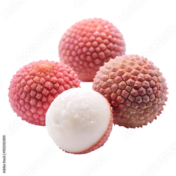 Fototapeta lychee isolated on white background