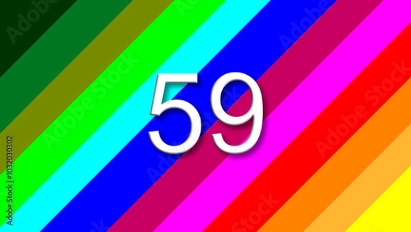 Obraz 59 colorful rainbow background year number