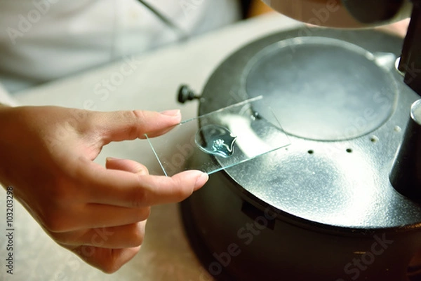 Fototapeta chemical pattern on glass