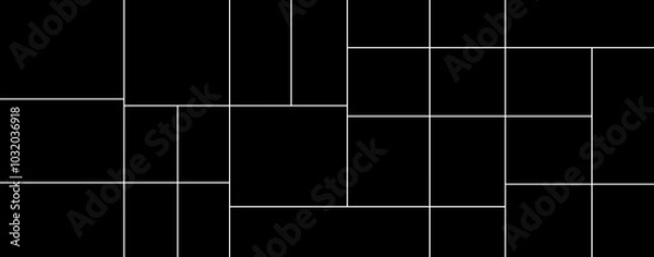 Obraz Empty collage for 25 pictures. Vector photo frame for memory.