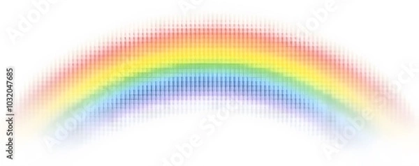 Fototapeta Rainbow colored digital art pixels are modern designs usually used as isolated PNG files with a white or transparent background color.
