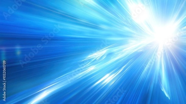 Obraz Abstract Blue Light Burst