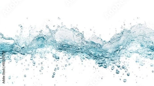 Obraz Water Splash, Abstract Blue Water